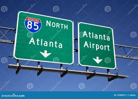 Atlanta Freeway Signs Stock Image Image 12982911