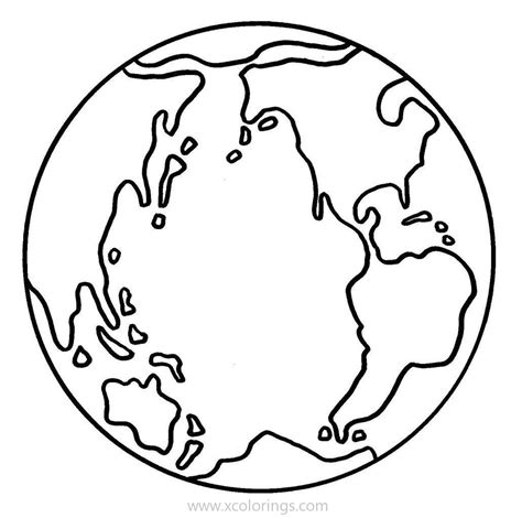 Earth Map Coloring Pages - XColorings.com