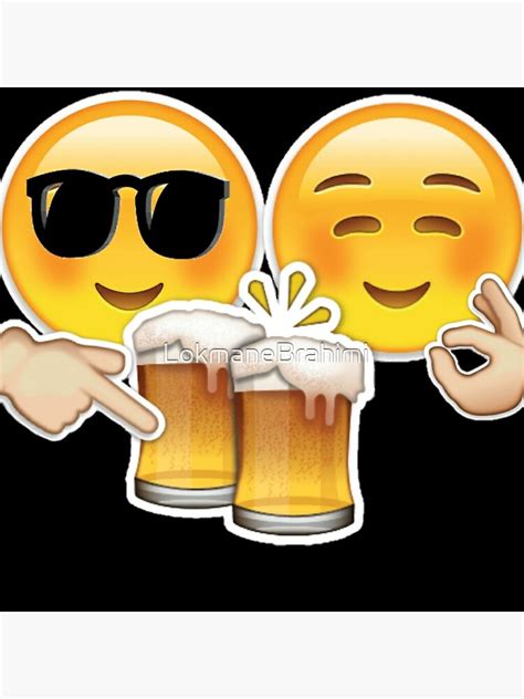 Beer Cheers Emoji Xd Poster By Lokmanebrahimi Redbubble