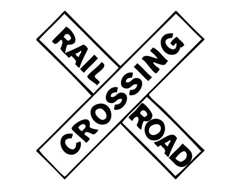 Railroad Crossing Sign Railway Steam Train Engine Locomotive Etsy