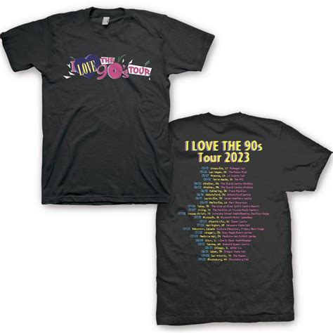 I Love The 90s Tour Logo Black T Shirt Vision Merch