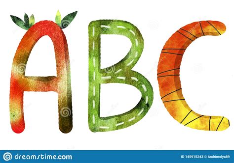 The Letters Of The Abc English Alphabet Stock Illustration