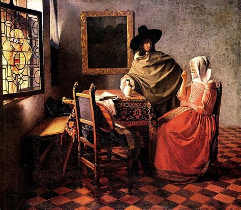 Man And Woman Painting By Johannes Vermeer Pixels