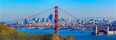 Panorama Of The Golden Gate Bridge And San Francisco Skyline Global
