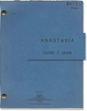 Anastasia Original Screenplay For The Film Von Anatole Litvak Director Marcelle