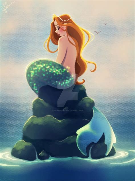 Mermaid With Blonde Curls By Dylanbonner On Deviantart Mermaid Art