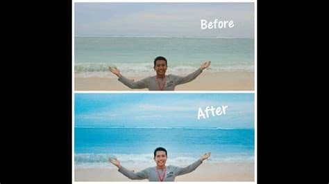 Foto Edit Pemandangan Pantai