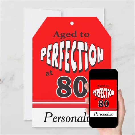Aged To Perfection At 80 80th Birthday Card Zazzle