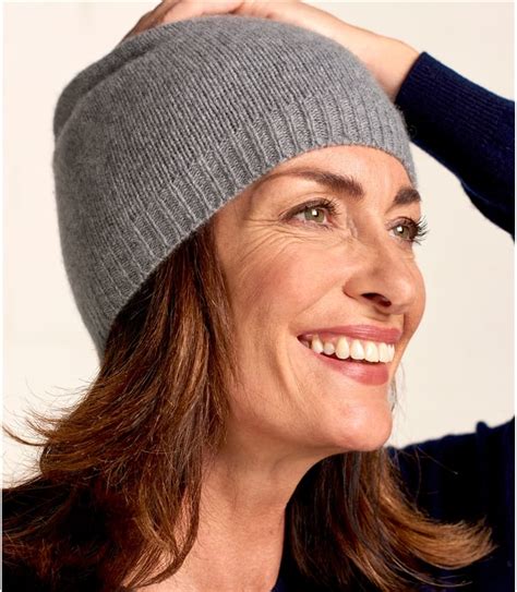 Charcoal Womens Luxurious Pure Cashmere Hat Woolovers Us