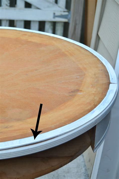 Allwood edge glued birch round panels are used as table tops, baking /pizza boards, cutting boards DIY Furniture: Painted Round Table - My Creative Days