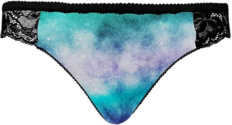 Interestprint Realistic Cosmic Galaxy Womens Underwear Lace Bikini Panties Comfy