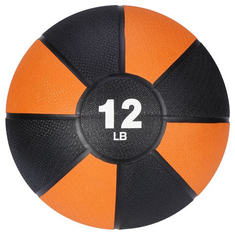 zeny 12lbs classic training workouts medicine ball rubber textured finish lower body exercise