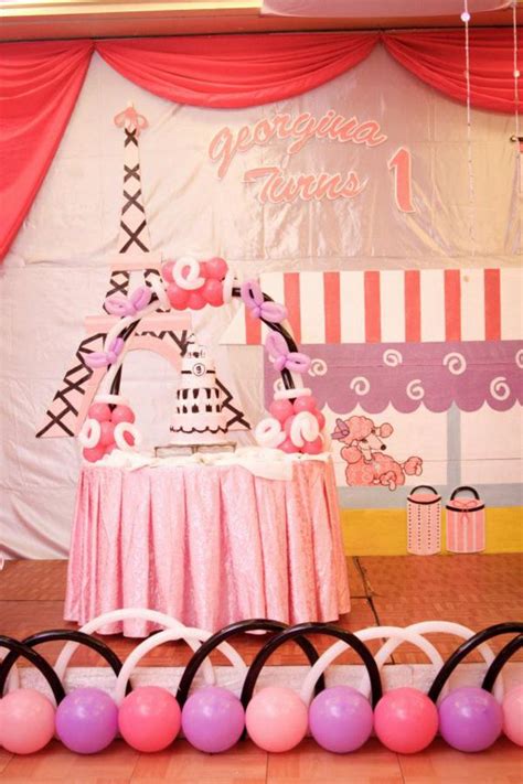 Kssrm use our carnival barker cardboard cutout as an amazing circus party decoration that adds a fun look to the. Kara's Party Ideas Poodle in Paris French Girl Pink 1st ...