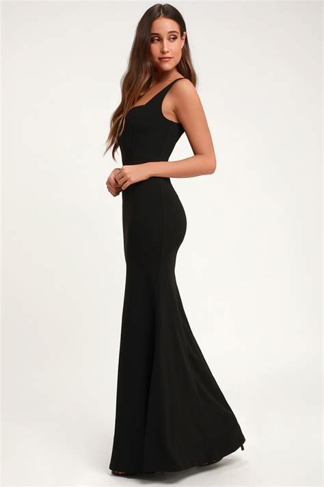 Lovely Black Maxi Dress Black Maxi Dress Mermaid Gown Lulus