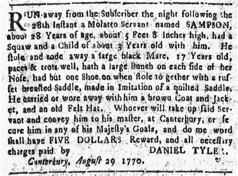 Slavery Advertisements Published September 25 1770 The Adverts 250