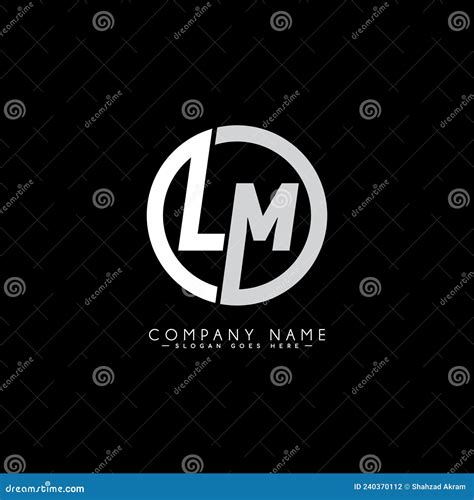 Initial Letter Lm Logo Simple Alphabet Logo Stock Vector