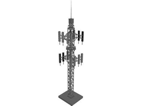 Cell Tower 3d Model 3dcadbrowser