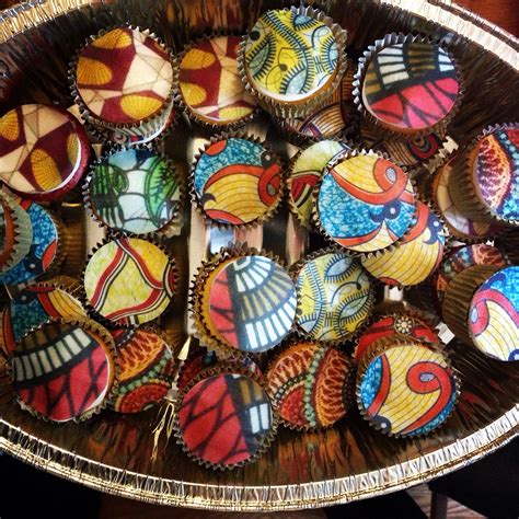 African print cupcakes | African wedding cakes, African wedding theme, African theme