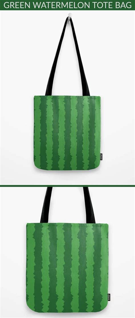 Green Watermelon Tote Bag To Make Your Summer Shopping Time Full Of Fun