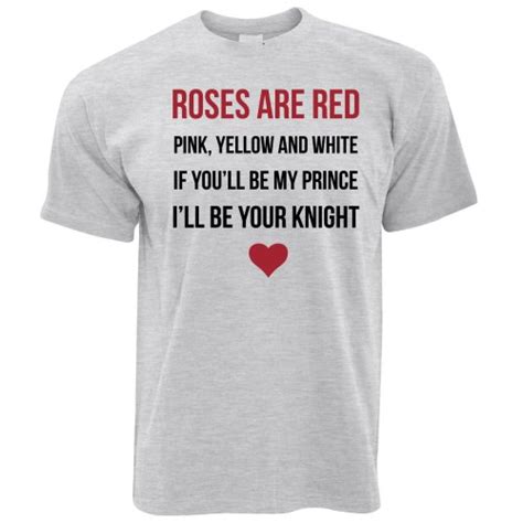 5xl Grey Valentines Day T Shirt Romantic Valentines Poem Love Rhyme