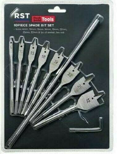 Rst 10 Piece Spade Bit Set Rst1002 Sb Tools