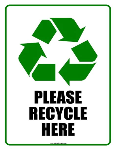 Some states provide online listings of supermarkets, drugstores and other sites where you can return bottles and cans for money. Please Recycle Here Sign - Free Printable - MyFreePrintable.com