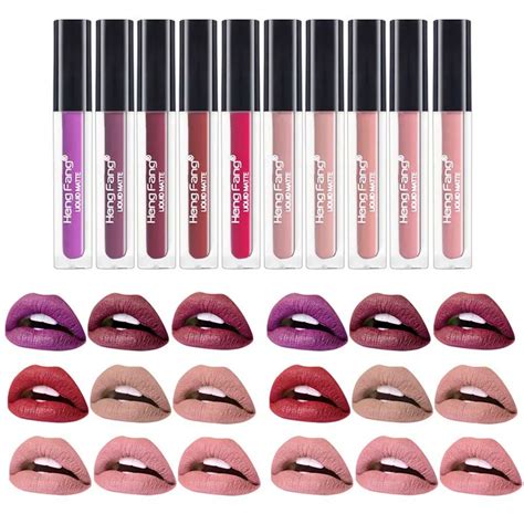 10pcsset Long Lasting Waterproof Matte Liquid Lipstick 10 Colors Lip Gloss 2gx10 Beauty Lips
