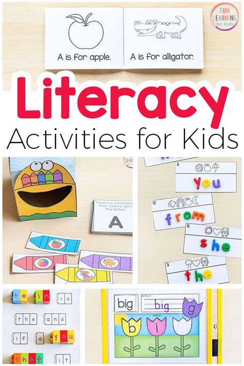 Literacy Activities for Kids | Literacy activities preschool, Summer
