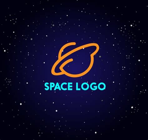 Space Logo Design Sparkling Universe Background Vector Logo Free Vector