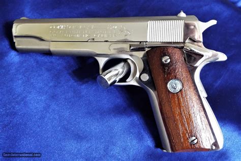 Colt Mk Iv Series 70 1911 Government Model Stunning Nickel Finish Cal