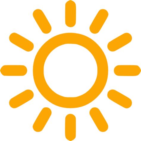 Orange Sun Icon Free Orange Weather Icons