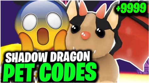 All New Shadow Dragon Roblox Adopt Me Pet Codes Working 2021 Youtube