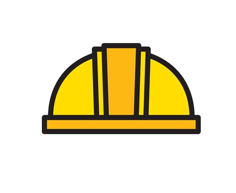 Hard Hat Yellow Architectural Engineering Icon Yellow Construction