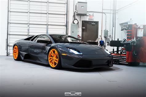 Stunning Lamborghini Murcielago Lp640 On Orange Pur Wheels Gtspirit