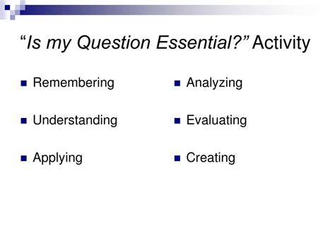 Ppt From Objective To Essential Question Powerpoint Presentation