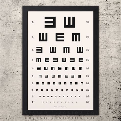 Tumbling E Eye Chart Print Eye Chart Frame Store Chart
