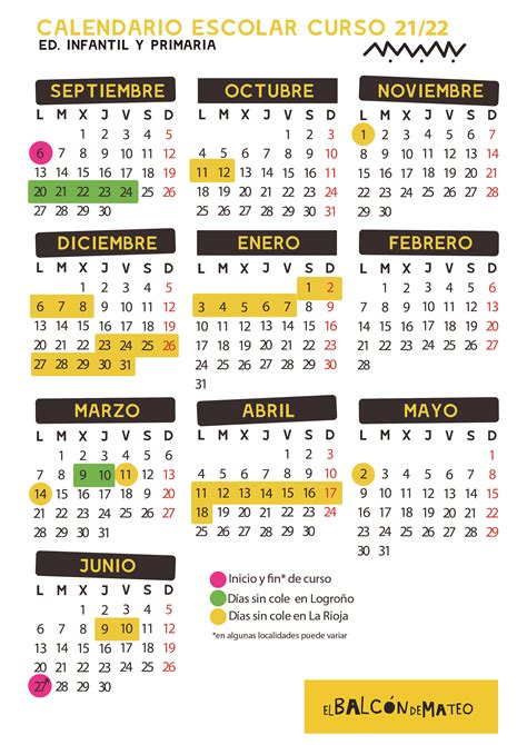 Calendario Escolar 2022 2023 Rioja Alta Imagesee