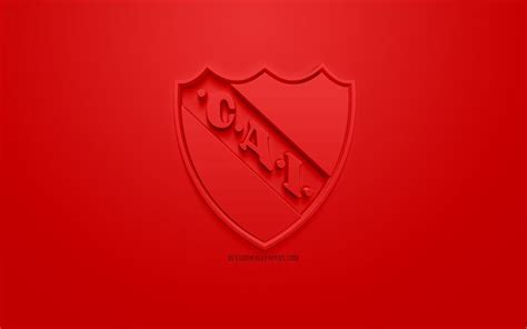 Fundado el 1º de enero de 1905. Download wallpapers Club Atletico Independiente, creative 3D logo, red background, 3d emblem ...