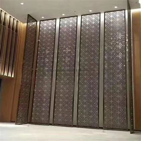 Hotel Lobby Stainless Steel Partition Wall Decorative Laser Cut Screen