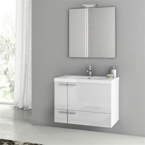 31 inch vanity cabinet with fitted sink. Modern 31 inch Bathroom Vanity Set with Ceramic Sink ...