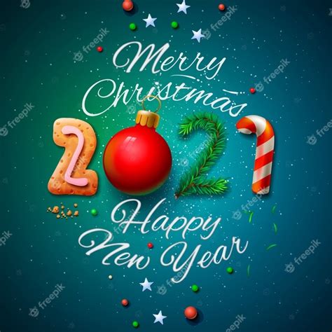 Feliz Navidad Y Próspero Año Nuevo 2021 Tarjeta De Felicitación