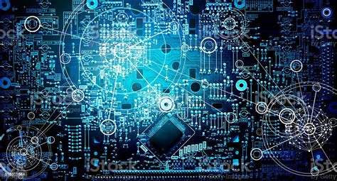 Electronic Circuit Network Grunge Background Stock Photo And More