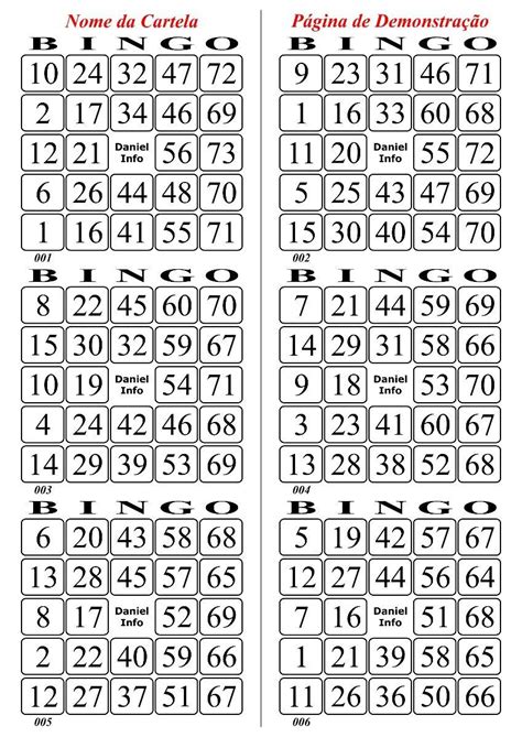 100 Cartelas De Bingo Para Imprimir Educa