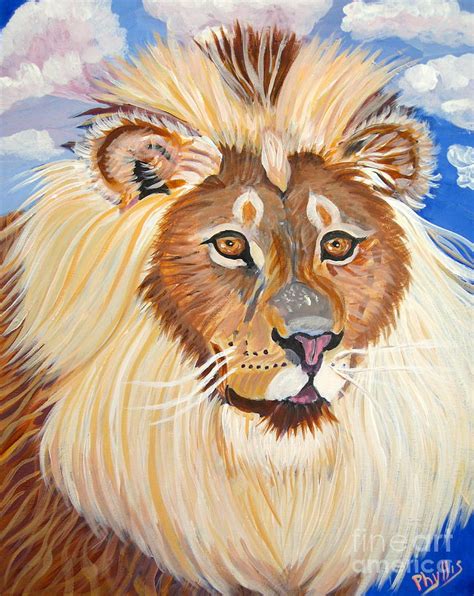 Fluffy The Lion Painting By Phyllis Kaltenbach Fine Art America