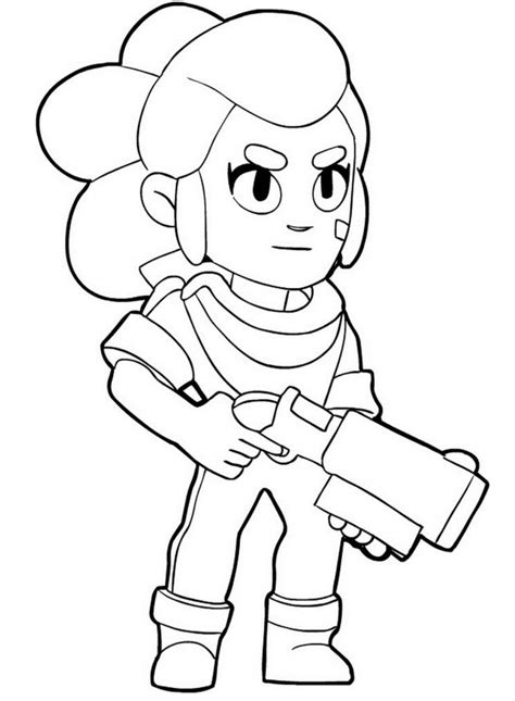 Brawl Stars Shelly Coloring Page Free Printable Coloring Pages For Kids
