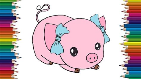 Remember, eye styles vary vastly. How to draw a pig cute and easy step by step - YouTube