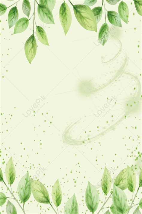 Fresh Light Green Leaves Background Poster Download Free Poster