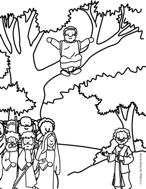 Zacchaeus Come Down- Coloring Page « Crafting The Word Of God