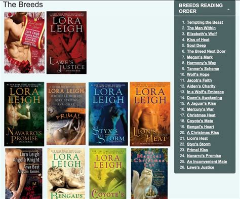 Lora Leigh Books Series