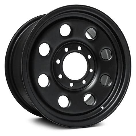 Rt 18 Steel Wheel 8 Lug X48165 Wheels Black Rims